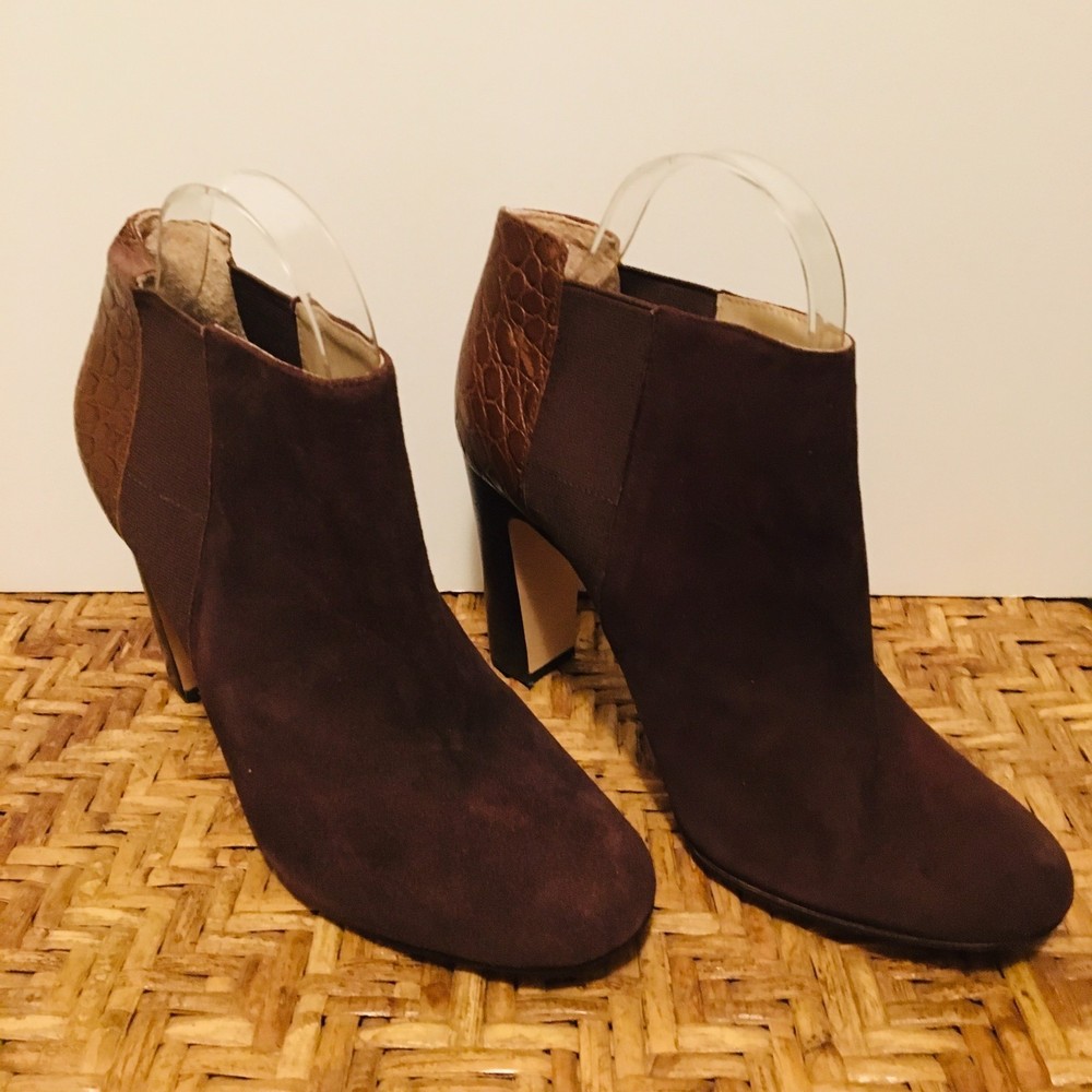 Trina Turk  Ankle Booties Wilshire Brown Suede leather  Size 8